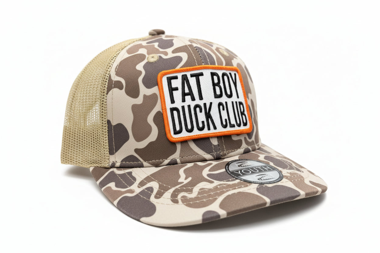 YOUTH FAT BOY DUCK CLUB PATCH - BROWN