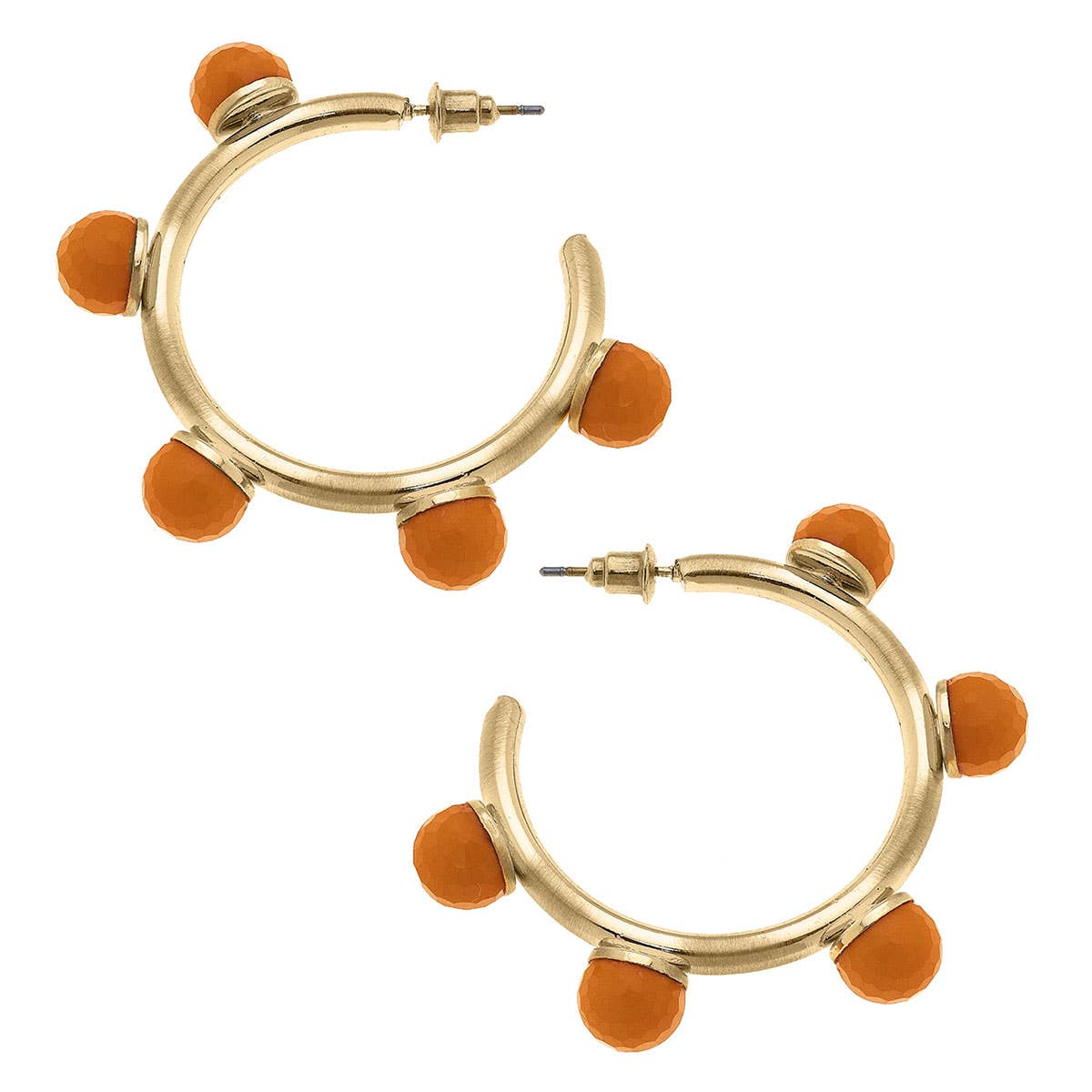 Allison Resin Beaded Hoop Earrings