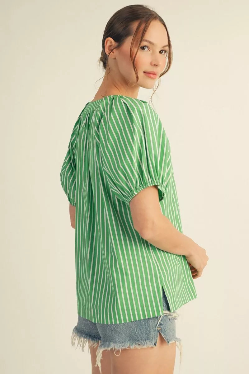 KELLY TOP - KELLY GREEN