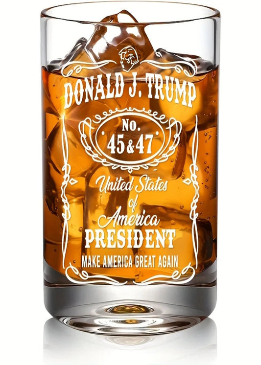 Crystal Rocks Glass: DONALD TRUMP