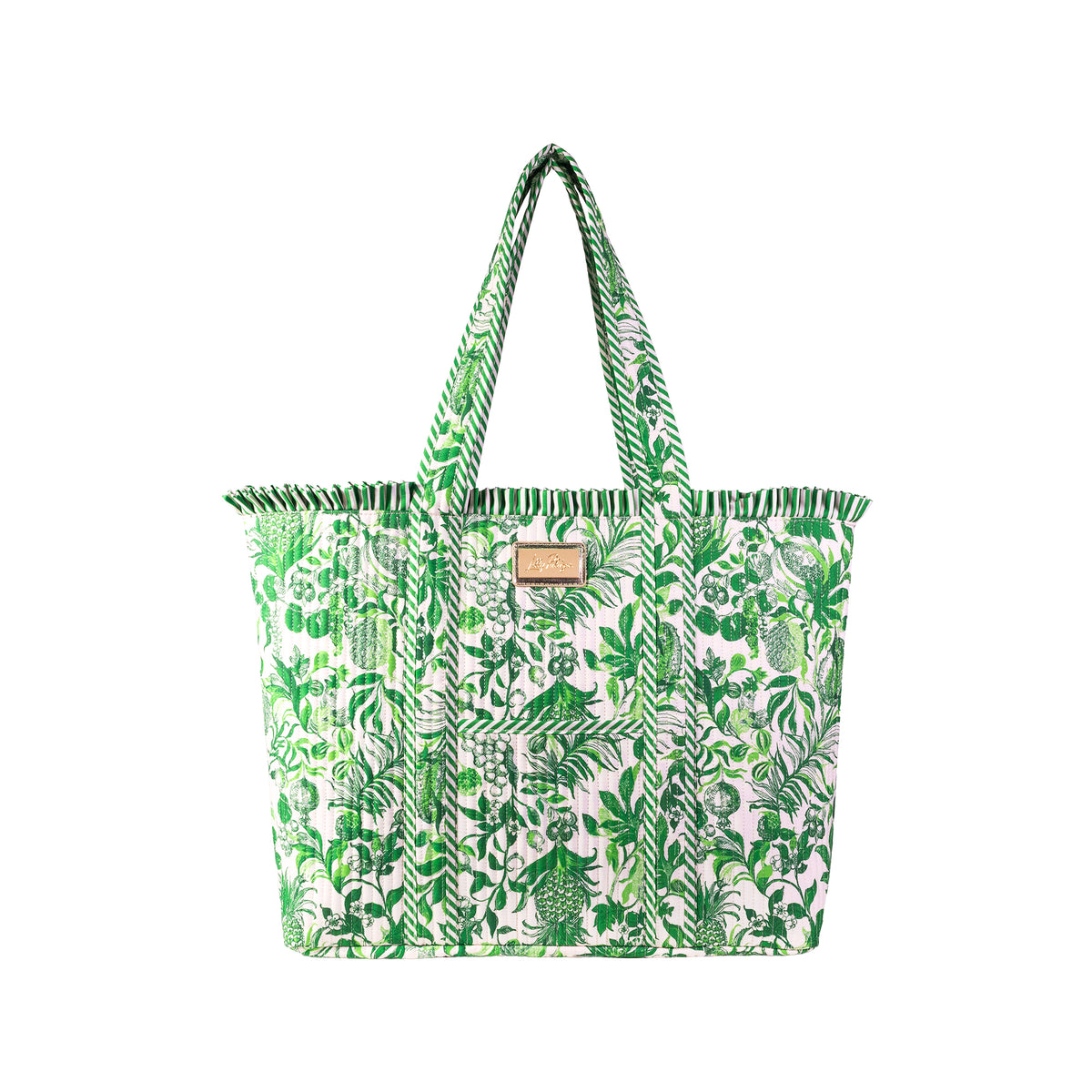 QUILTED RUFFLE TOTE - COVENT GARDEN