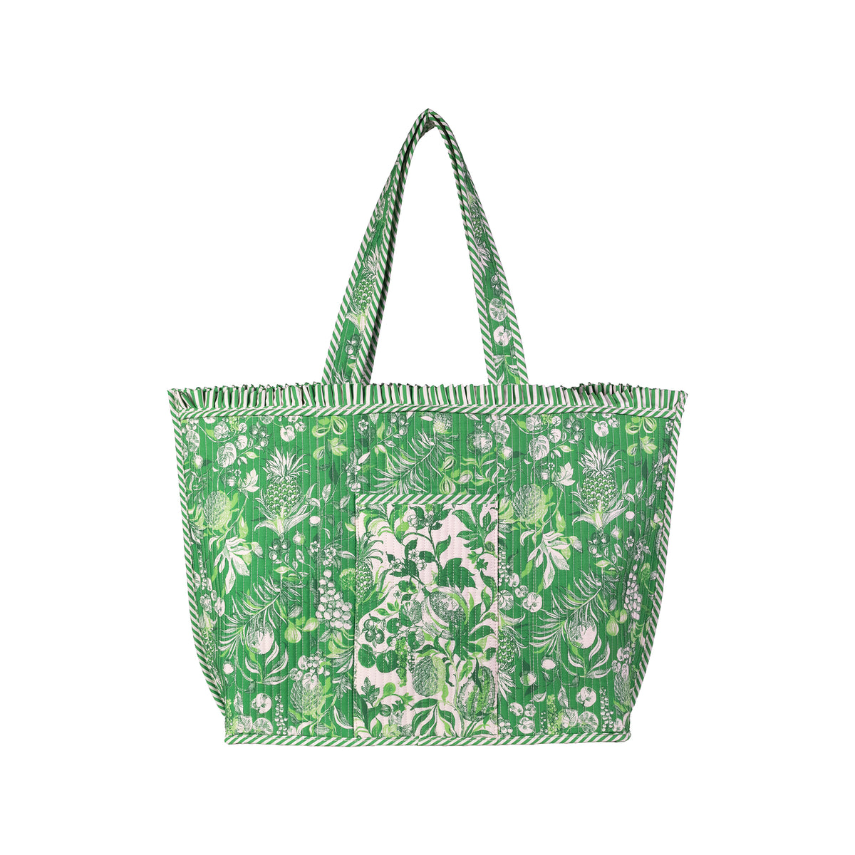 QUILTED RUFFLE TOTE - COVENT GARDEN
