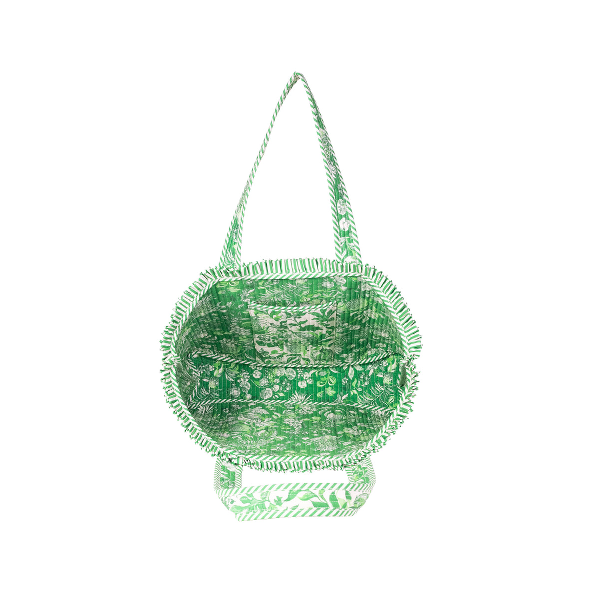 QUILTED RUFFLE TOTE - COVENT GARDEN