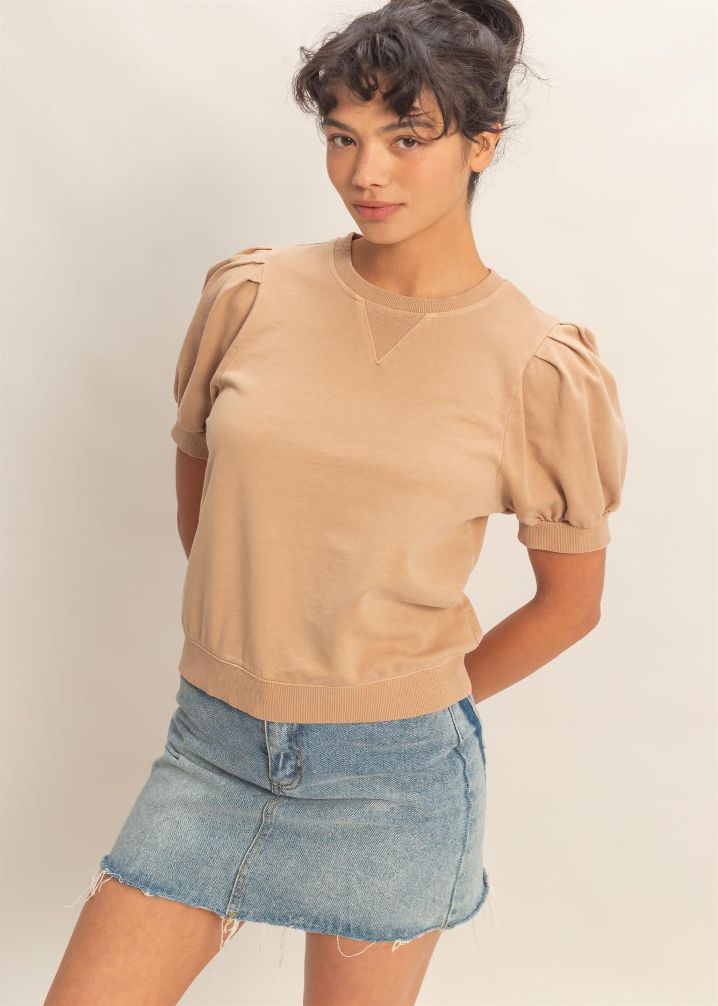 MAYA TOP - DARK TAUPE