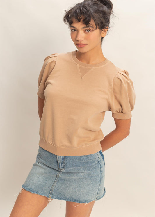 MAYA TOP - DARK TAUPE