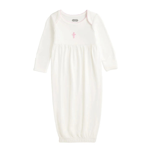 CROCHET CROSS GOWN PINK