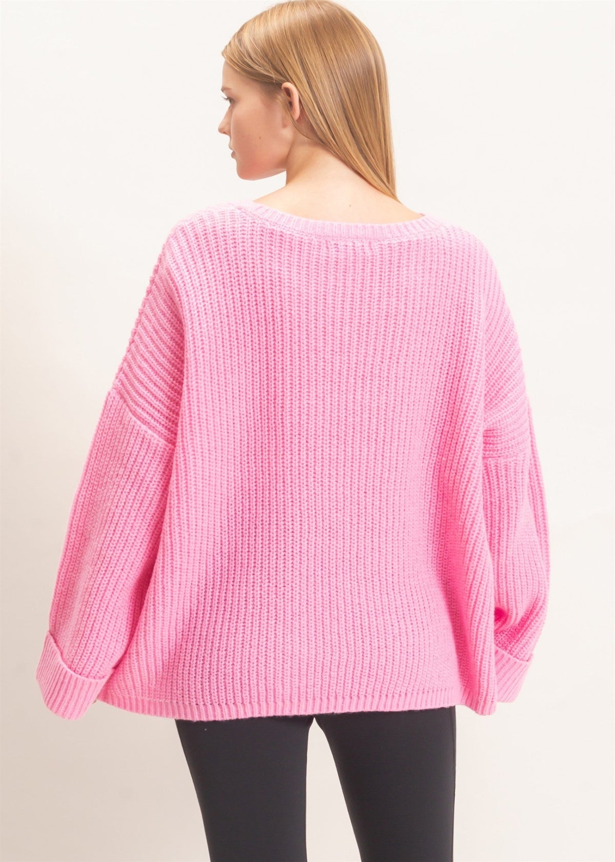 AVERY KNIT SWEATER - PINK