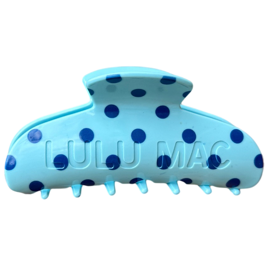 LULU MAC HAIR CLIPS LM-HR-1001- Blue/Navy Dot