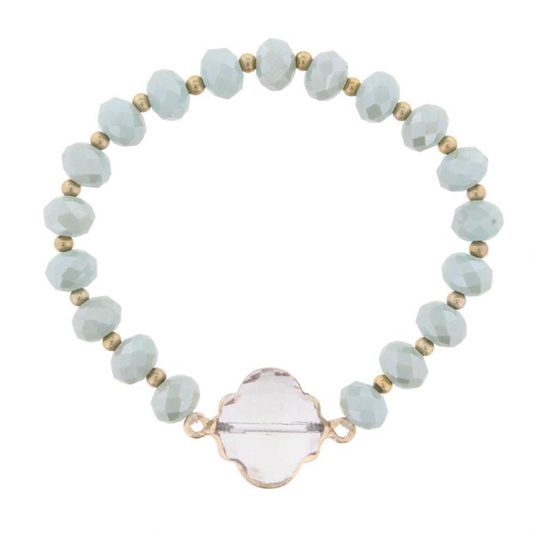 MINT GREEN STRETCH WITH CRYSTAL ORNATE