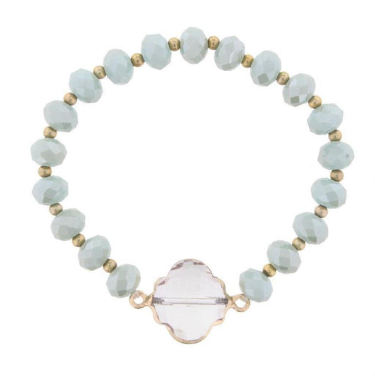 MINT GREEN STRETCH WITH CRYSTAL ORNATE