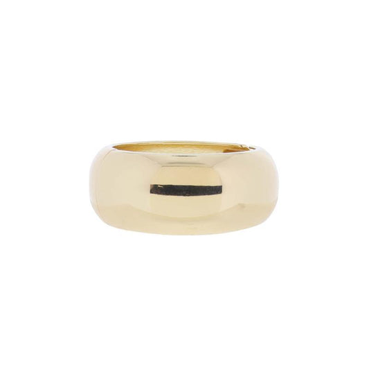 Shiny Hammered Gold Bangle Bracelet with Hinge Closure