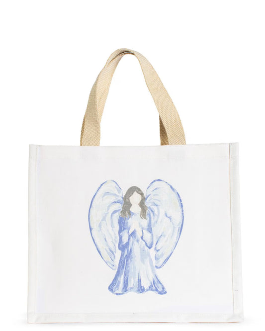 ANDY ANGEL GIFT TOTE - WHITE/BLUE