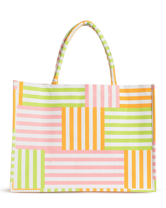 FREEPORT STRIPE TOTE - MULTI COLORED