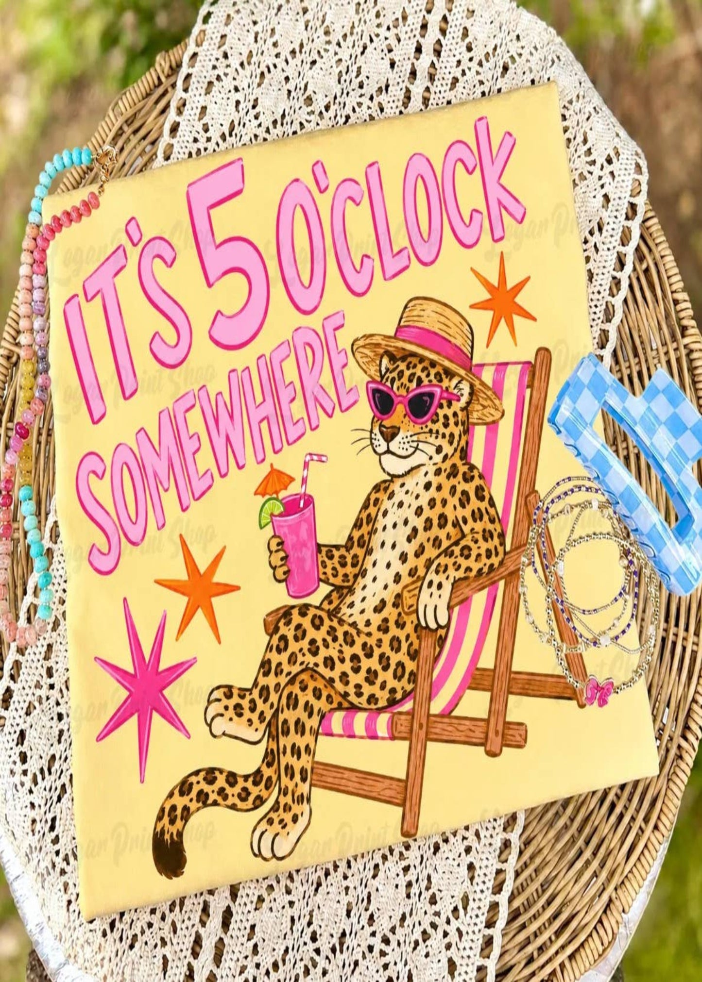 IT'S 5 O'CLOCK SOMEWHERE T-SHIRT - BUTTER YELLOW