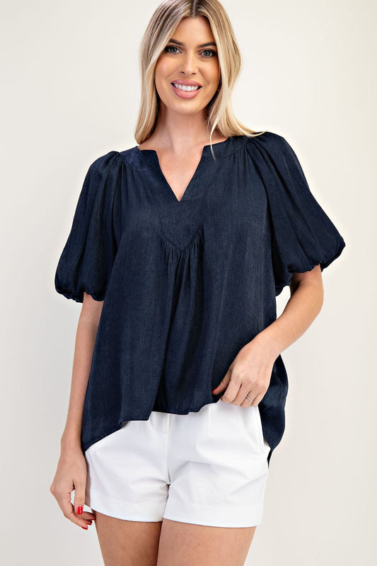 MORGAN V-NECK TOP