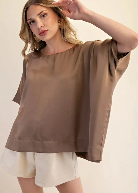 LILLY ROUND NECK - MOCHA
