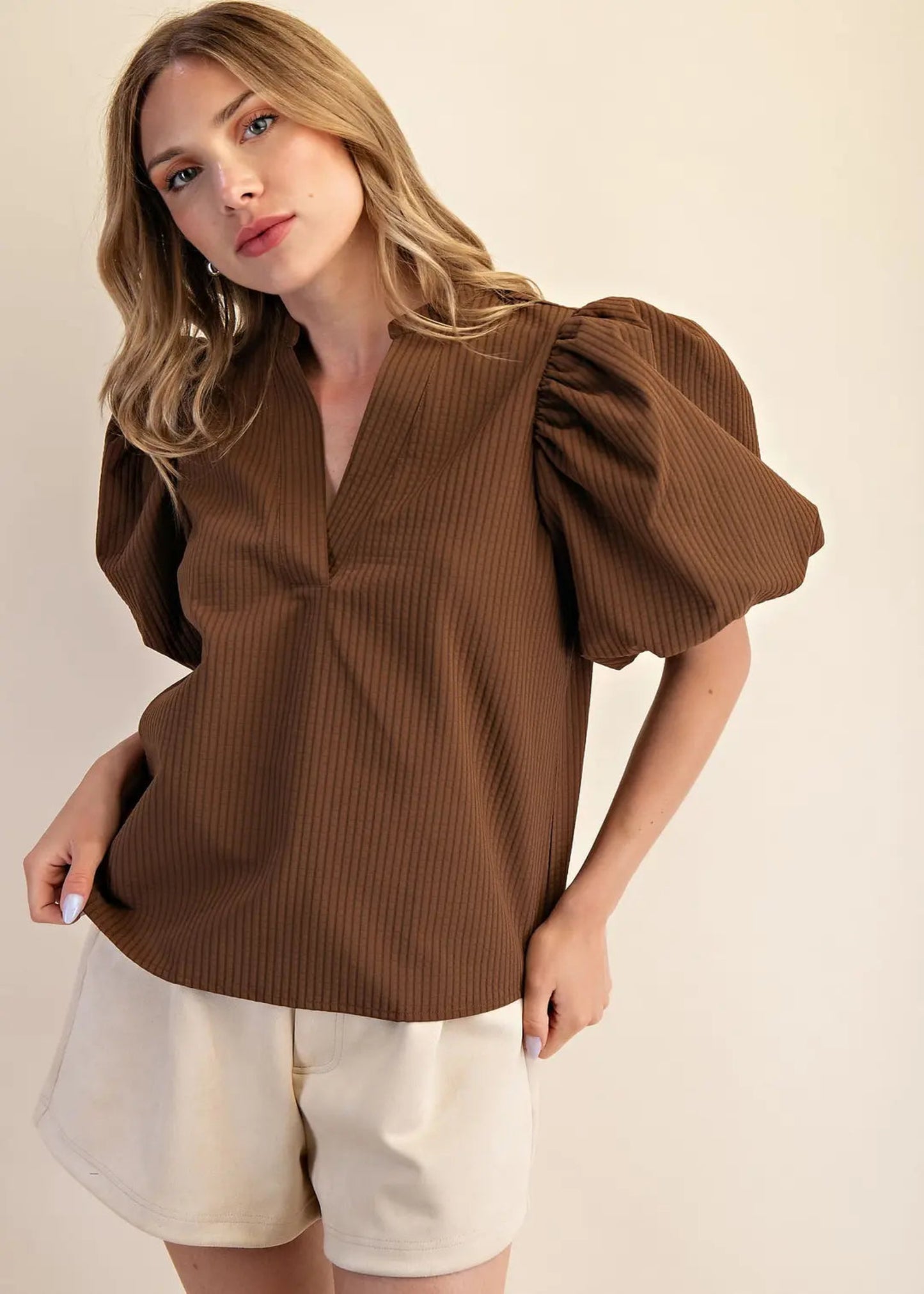 LAURA TOP - BROWN