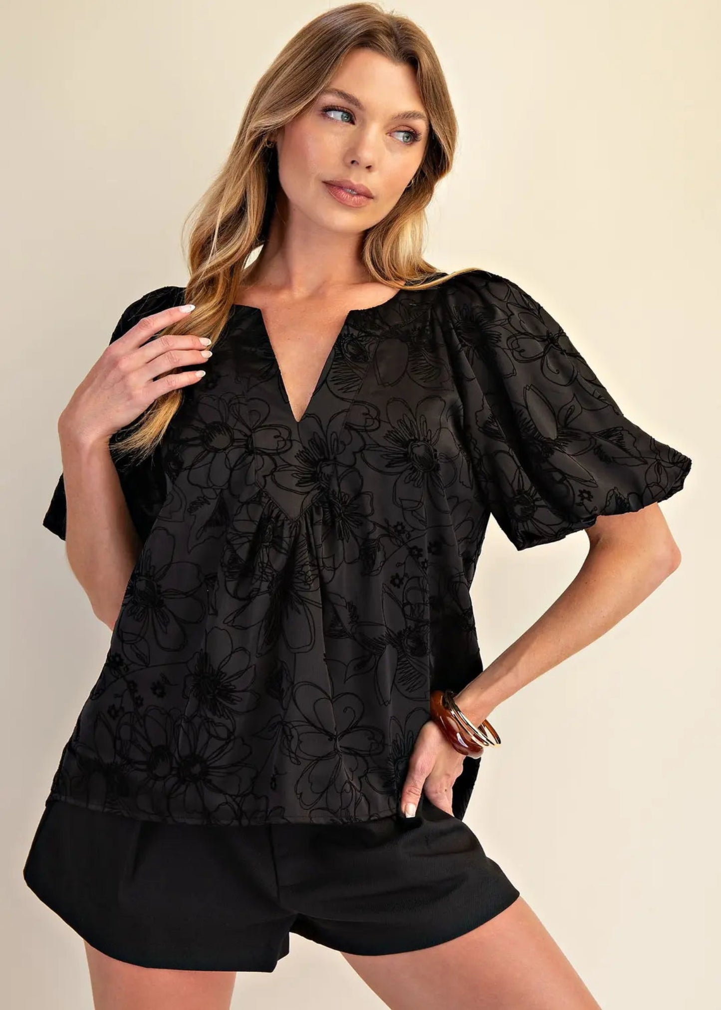 SALLY TOP - BLACK