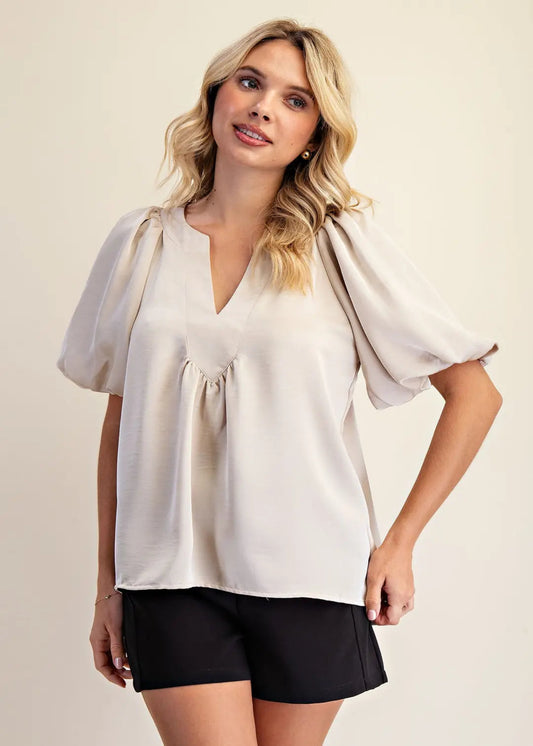 CLAIRE TOP - CHAMPAGNE