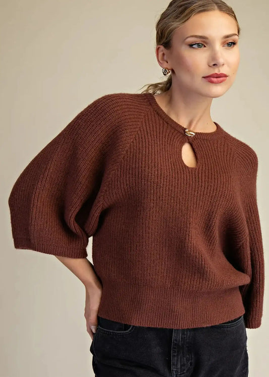 MARIE TOP - BROWN