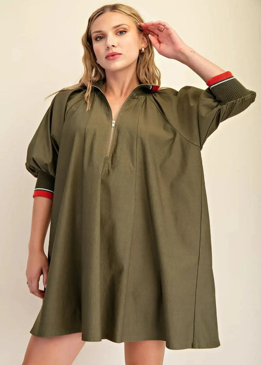 TERRI DRESS - OLIVE