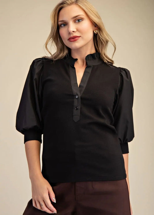 CHLOE TOP - BLACK