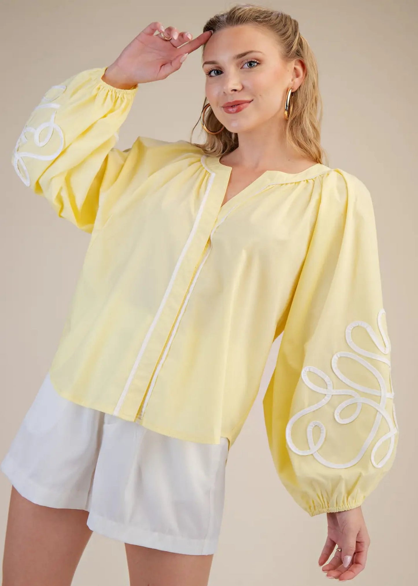 LUCY TOP - BUTTER YELLOW