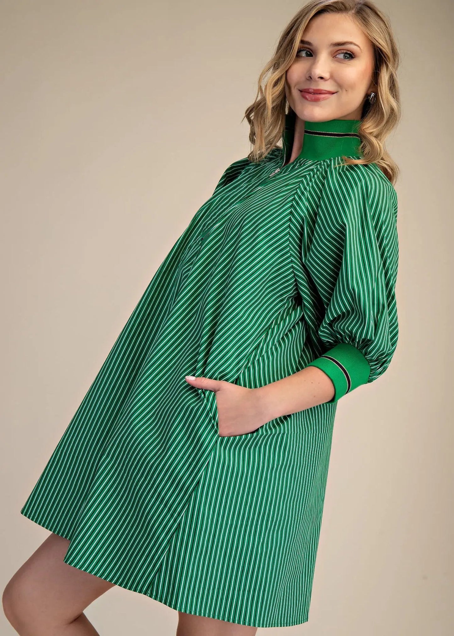 JULIE DRESS - KELLY GREEN