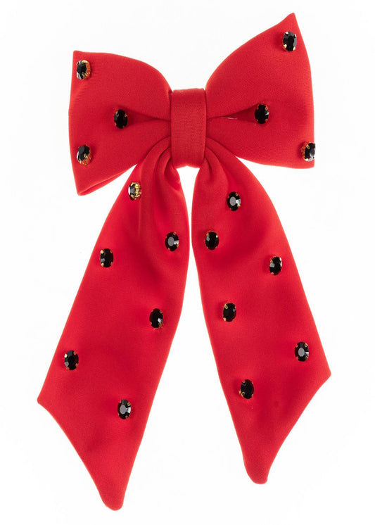 SAMMY HAIR BOW RED & BLACK