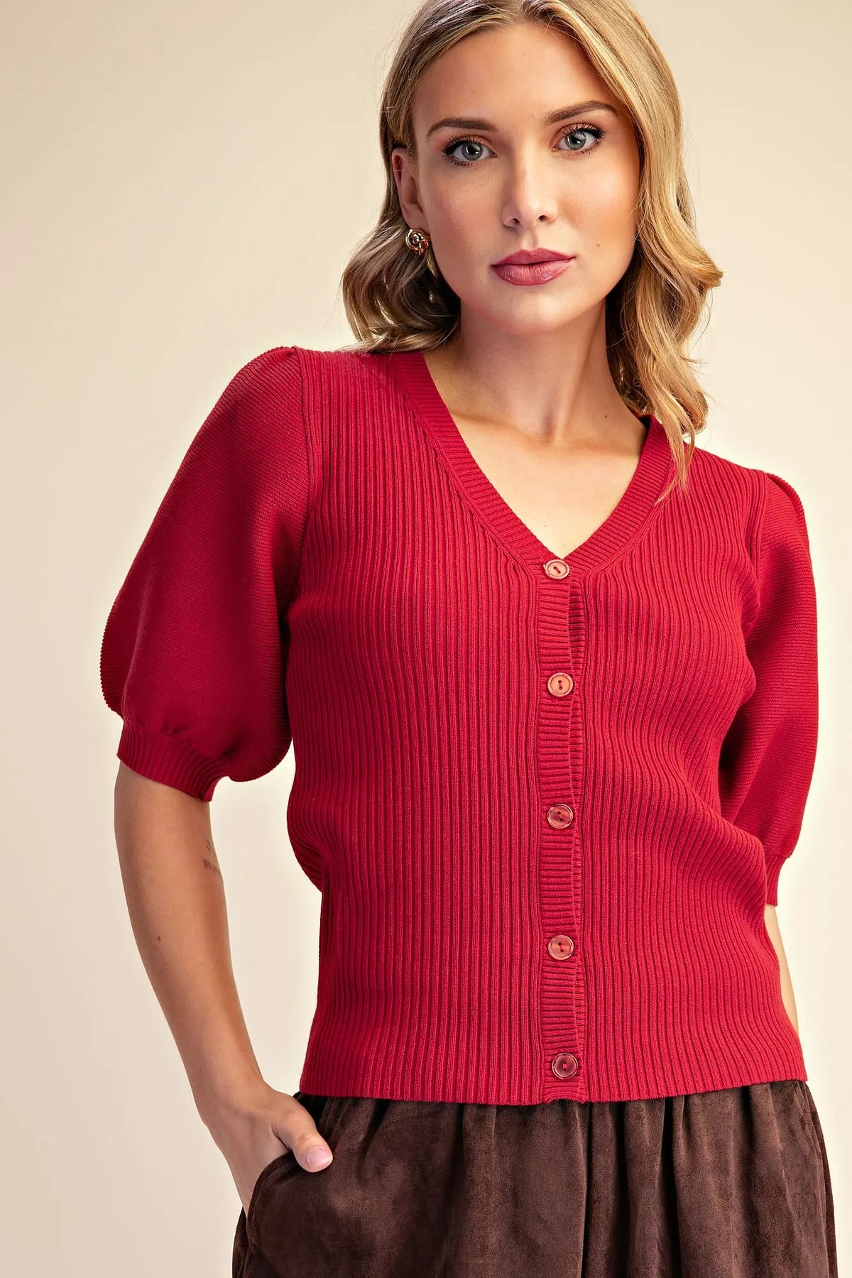 KAY SWEATER - BURGUNDY