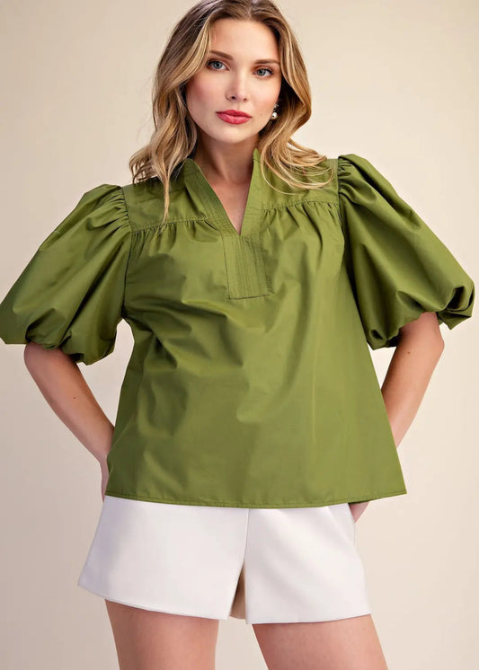 ISABELLA TOP - OLIVE