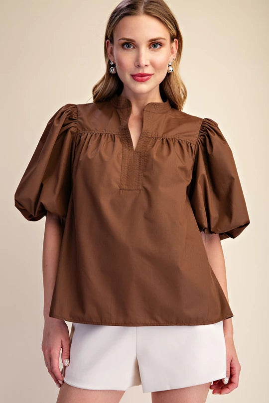 ISABELLA TOP - BROWN