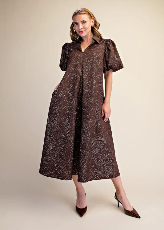 JAZIE DRESS - BROWN