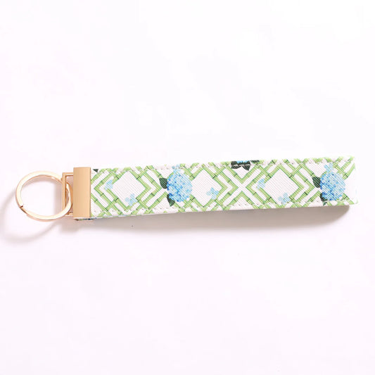 Printed Keychain Loop - Hydrangea Bamboo