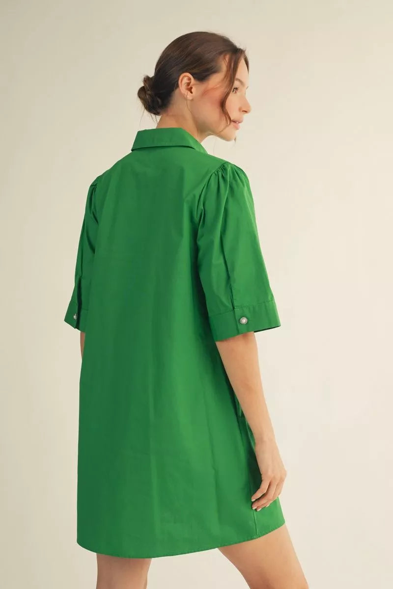 LEANA DRESS - GREEN