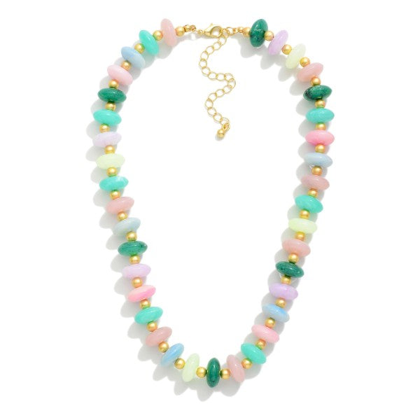 Candy Stone Beaded Necklace