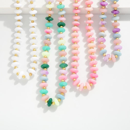 Candy Stone Beaded Necklace