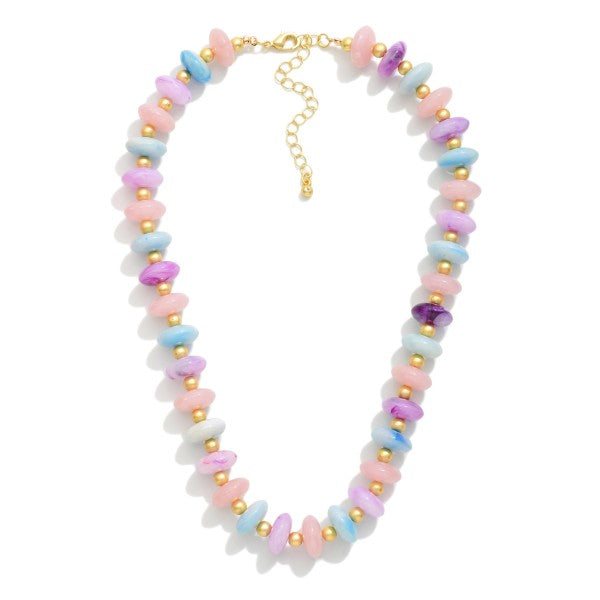 Candy Stone Beaded Necklace