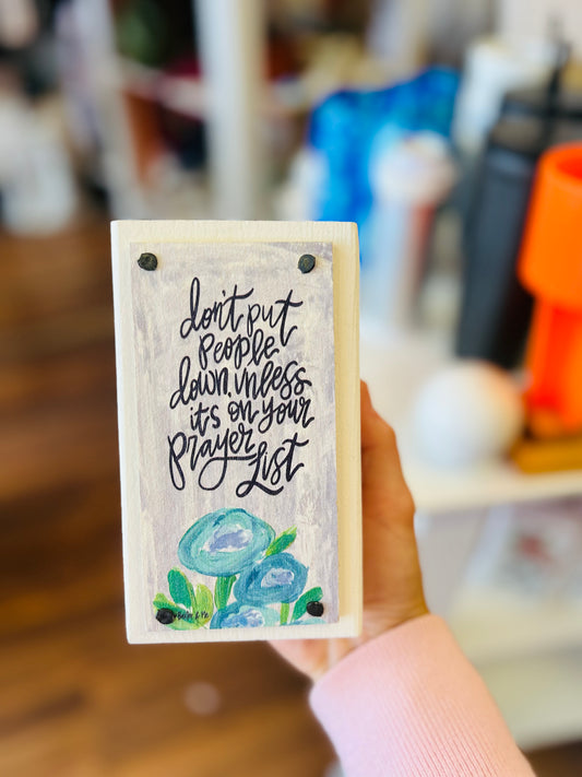 HAPPY BLOCK - PRAYER LIST