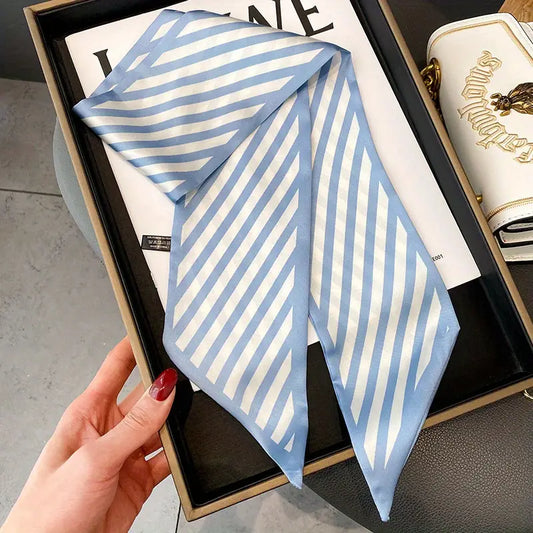 VINTAGE STRIPED SCARF - blue