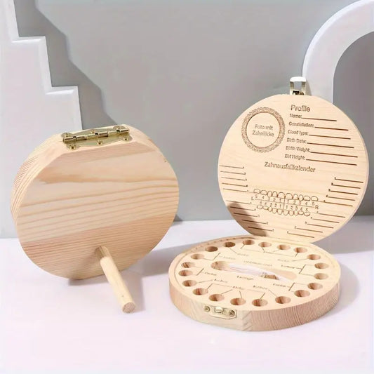 Wooden Tooth and Umbilical Cord Storage Box