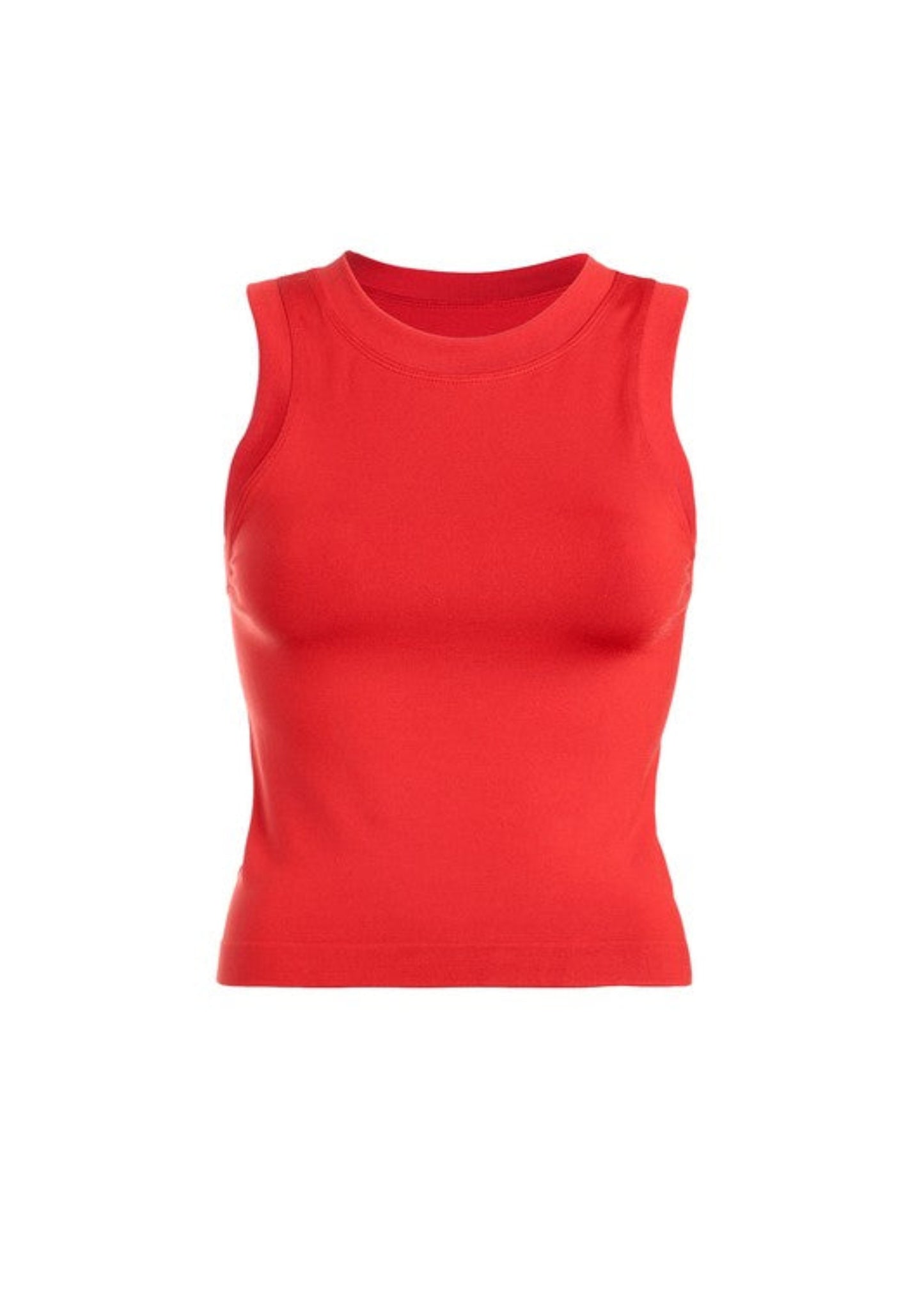 SMOOTH THICK BANDED TANK-RED : ONE SIZE