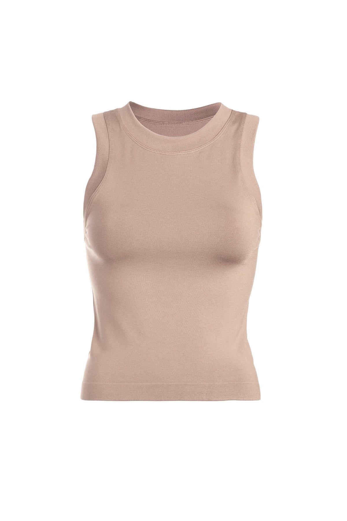 SMOOTH THICK BANDED TANK- M.NUDE : ONE SIZE