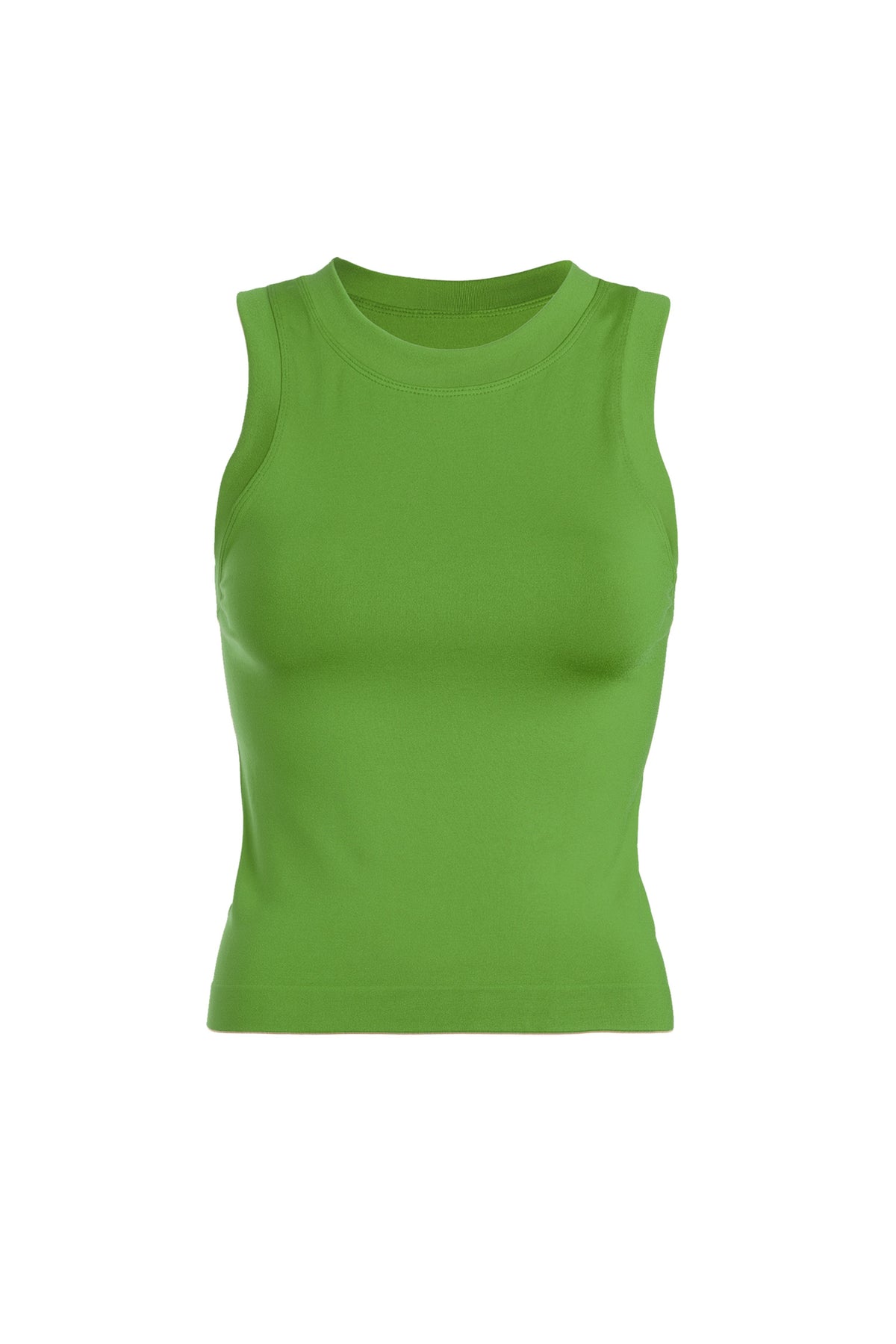 SMOOTH THICK BANDED TANK- F.GREEN : ONE SIZE
