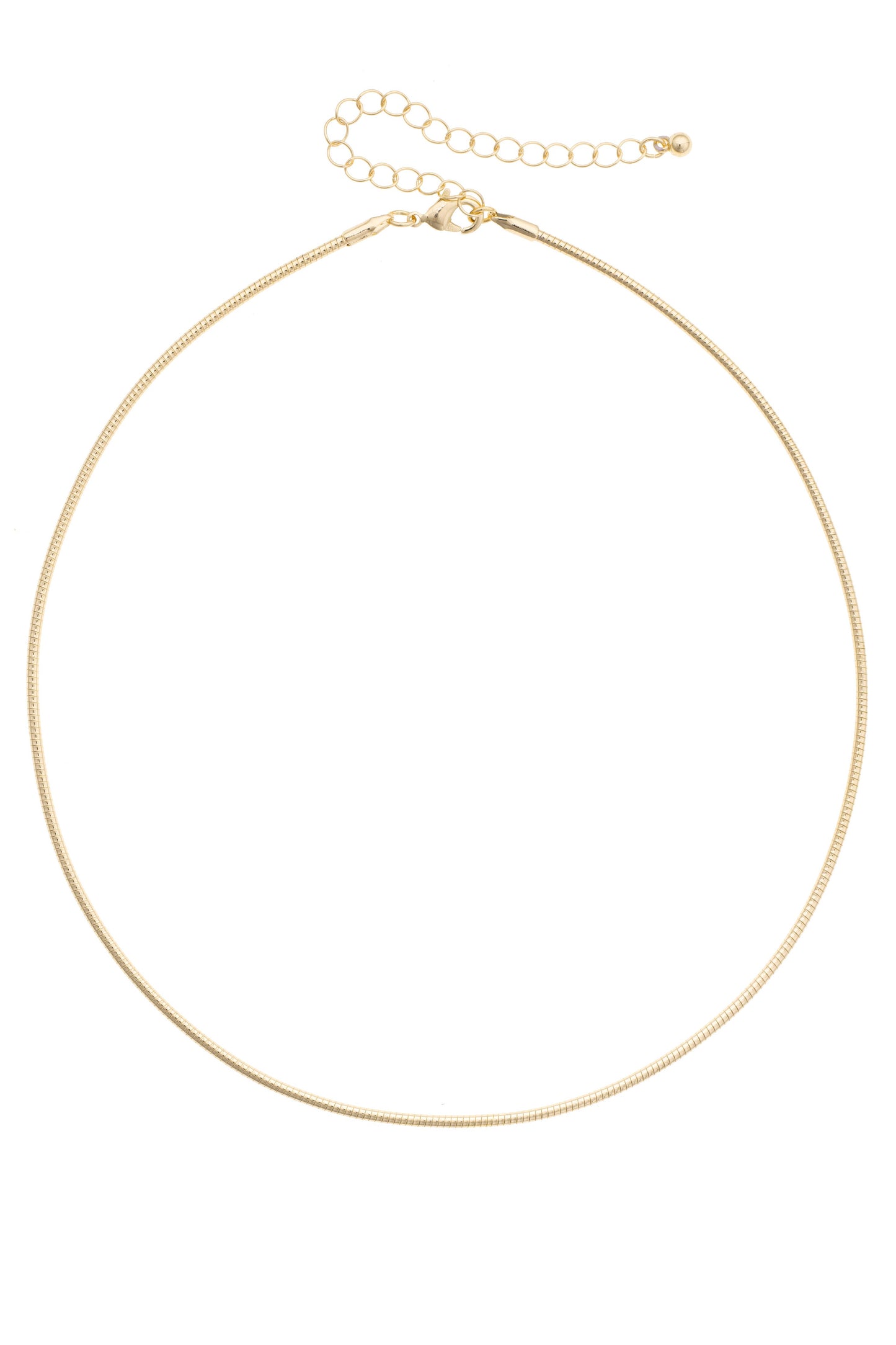 Skinny Collar Necklace Base in Shiny Gold