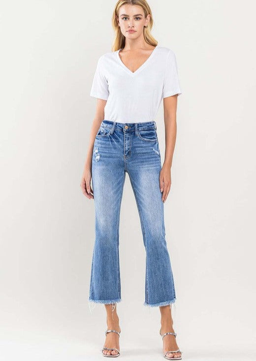 HIGH RISE KICK FLARE JEANS-AMBER