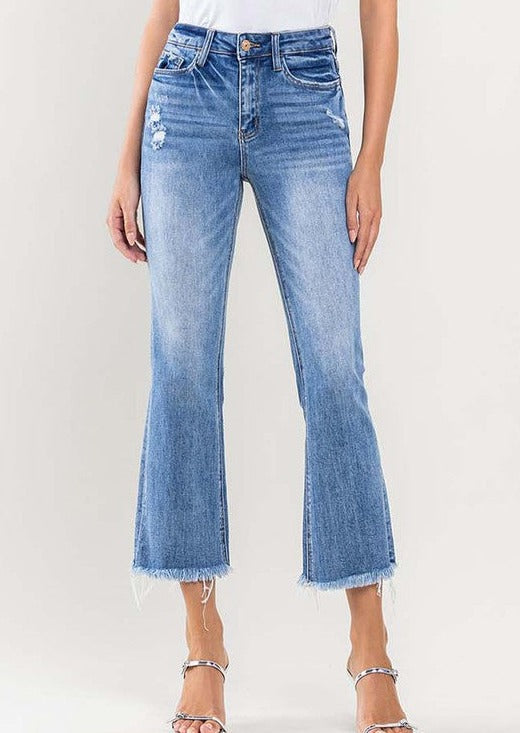 HIGH RISE KICK FLARE JEANS-AMBER