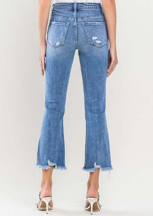 HIGH RISE KICK FLARE JEANS-AMBER