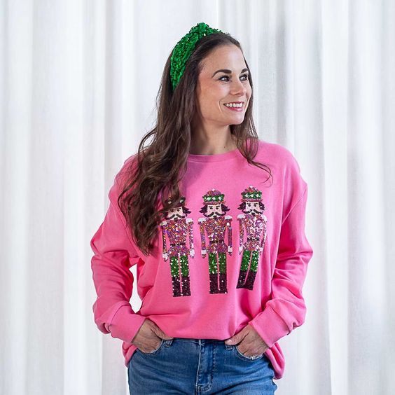 NUTCRACKER MARCH SEQUIN SWEATSHIRT