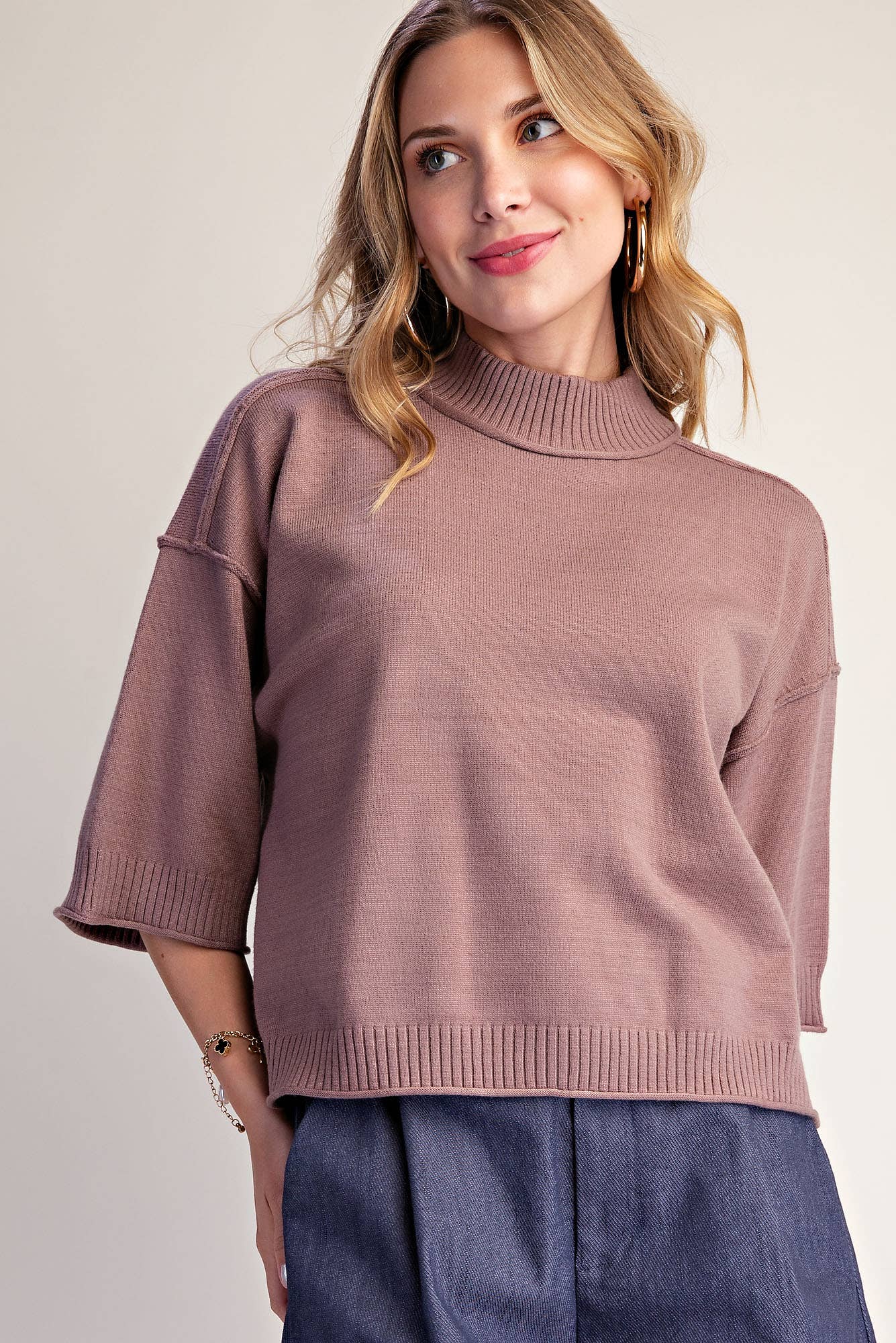 CARTER MOCK NECK SWEATER